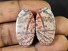 28Cts.Natural Leopard Skin Jasper Matched Pair Handmade Gemstone 14X28X04 MM SK-798