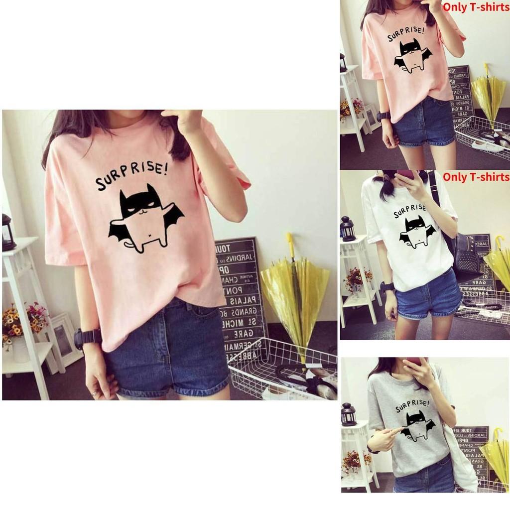 Trendy Summer Korean Style Women Short Sleeve T-shirt In Fashionable Loose Fit With Beautiful Print Designs Available In Multiple Sizes