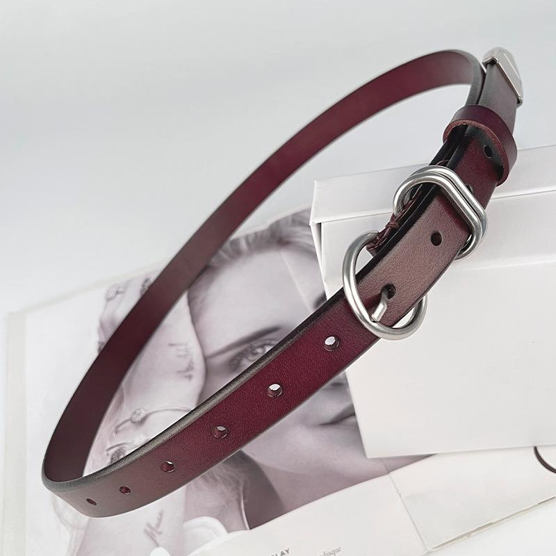 Top Layer Cowhide Retro Women's Genuine Leather Belt Casual Pants Jeans High-end Women's Simple and Versatile Belt
