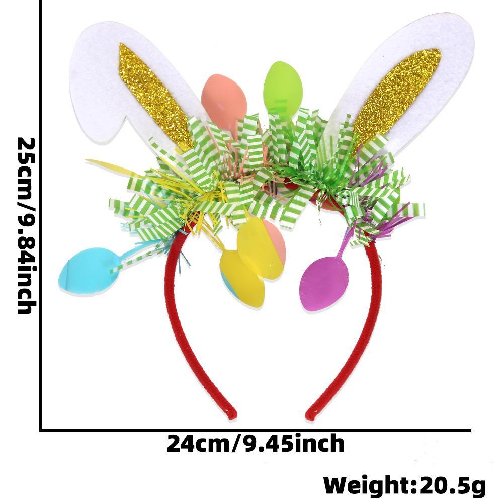 

Easter Glitter Bunny Ears Headband for Women Colorful Festive Hair Accessory for Party Costume,Egg Hunt Holiday Decor Headbands золотистый
