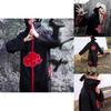 Naruto Akatsuki Uchiha Itachi Cosplay Costume Robe Cloak Cape Soft Material Fabric