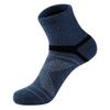 Men's Black Sweat-Absorbent Odor-Resistant Mid-Calf Cotton Sports Socks for Outdoor & Leisure