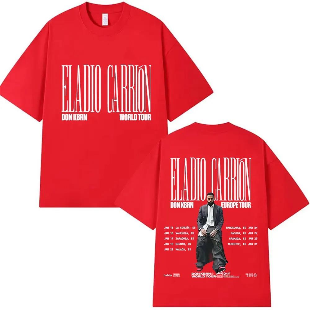 Y2k Hip Pop Tops ELADIO CARRION DON KBRN WORLD TOUR 2025 Merch Fashion Pop Music Print Cotton Casual Loose Tshirt Unisex