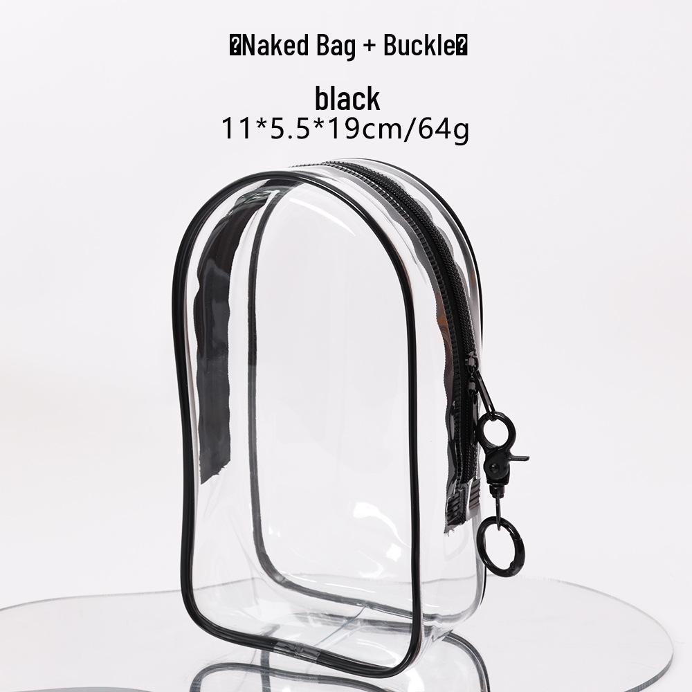 19cm Transparent Doll Stroller Bag - Fashionable, Waterproof PVC, Dustproof, Display Bag for Blind Box Dolls.