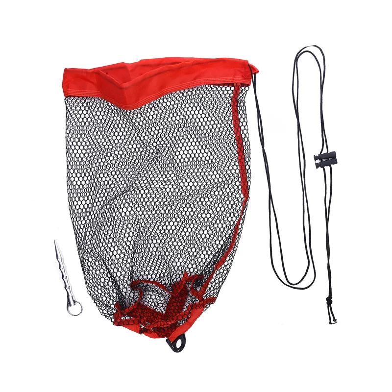Fishing Collection Bag Login Net Fishing, Portable Fishing Net with Drawstring, Encrypted Mesh Fish Bag
