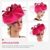 VALICLUD Women’s Elegant Cocktail Tea Party Fascinator Hat Headband in Rose Red, Lightweight Mesh Material, Wedding and Special Occasion Accessory