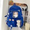 Backpacks Candy Color Sweet Cute School Bags Large Capacity Multi-pockets Water Proof Students College Korean Style(Without Toy Accessories)