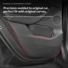 HOMEFISH For Car Door Anti Kick Pad Leather Sticker Trim Kit For Tesla Model Y Juniper Side Door Protector Interior Decoration