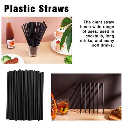 Disposable Black Straw Independent Packaging Suitable For Drinks Bars Parties Cafes Clean And Hygienic Heat-Resistant Straws