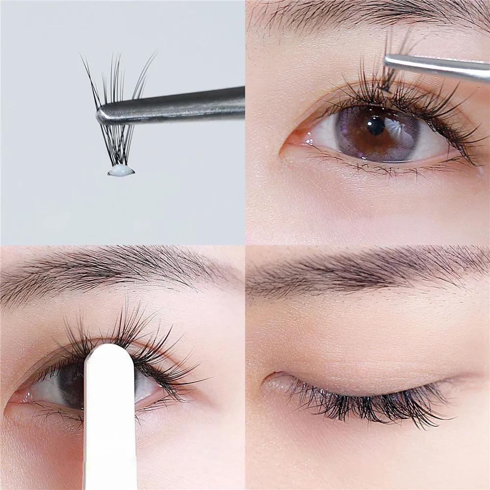 Eyelash Glue Clear Lash Glue for False Lashes Waterproof Long Lasting Quick Dry Adhesive Eyelashes Extension Glues with Tweezers