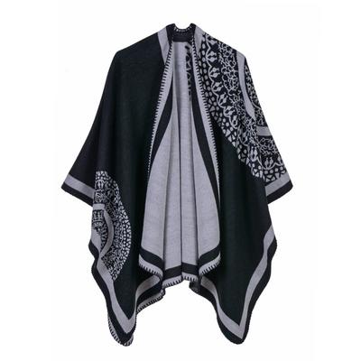 Ponchos Coat  Cashmere Scarves Women Winter Warm Shawls And Wraps Pashmina Thick Capes Blanket Femme Scarf