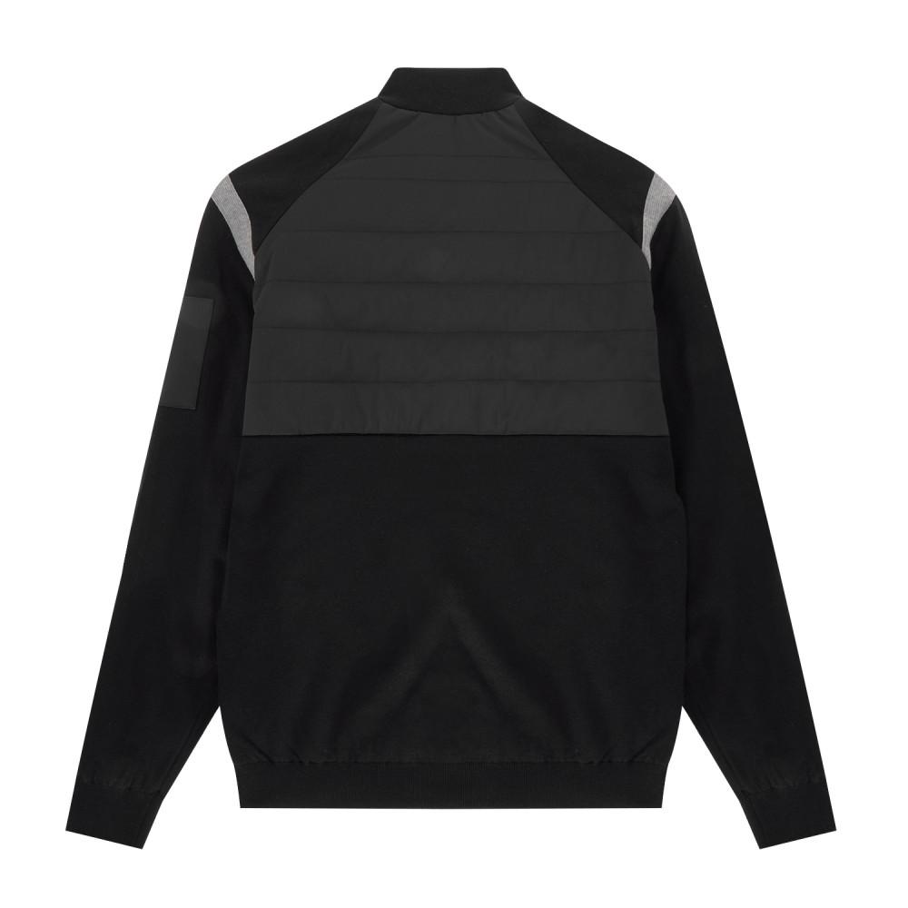 PIGC Men'S Woven Quilted Knit Sweater Black (Sfc240439)