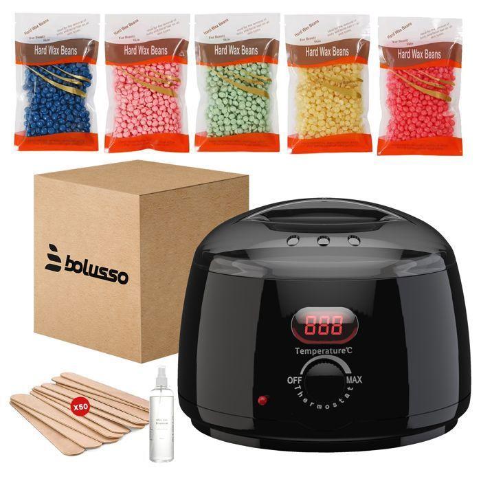Appareil à cire - Bolusso - 500 g - 5 types de grains - 50 bâtons - Lotion après-cire