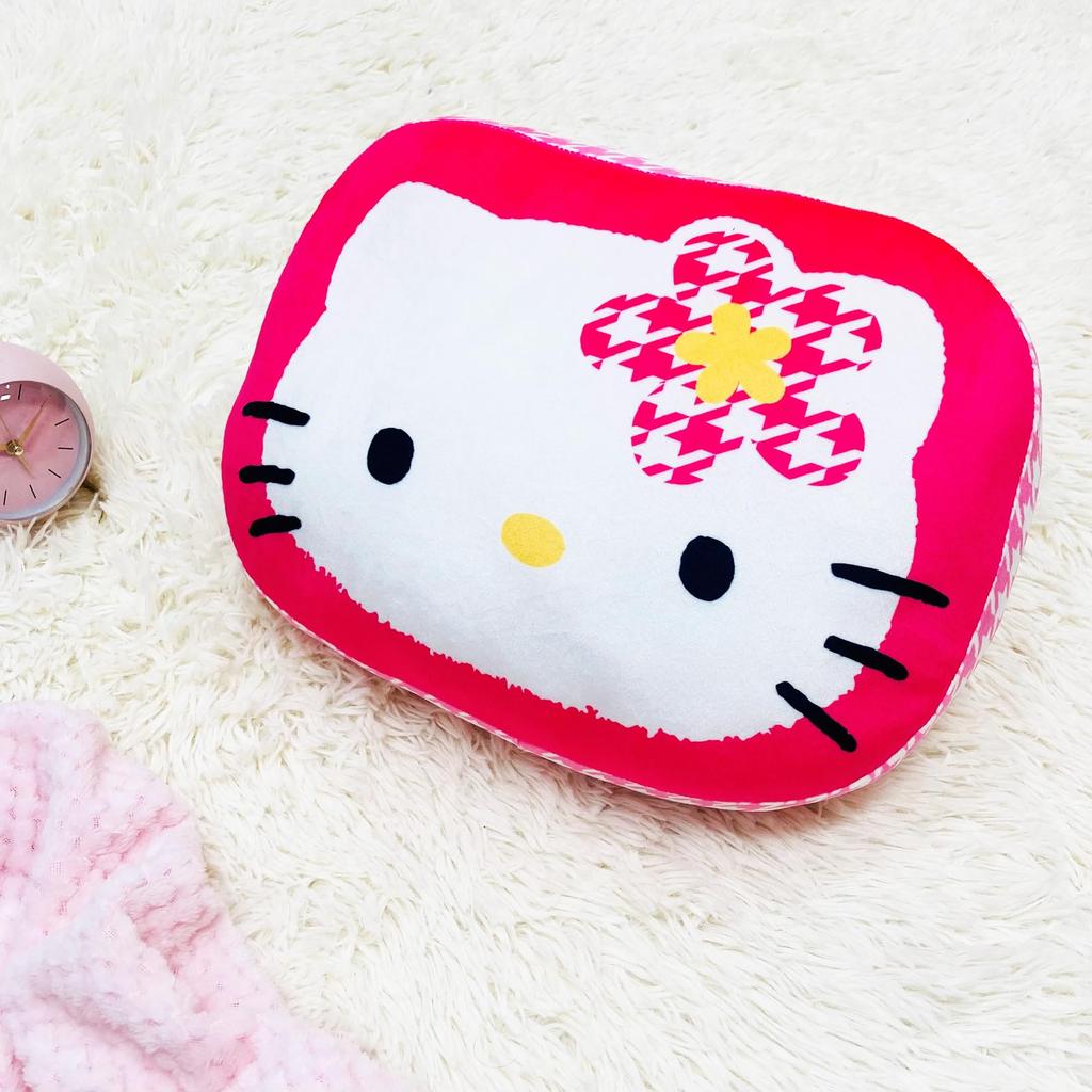 MORIPiLO Sanrio Body Pillow Hello Kitty Soft Face Plush Nap Sanrio Morishita Makura (Kaohana Cushion) Toy, Die-Cut, Backrest, Pillow, Pink,