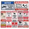 Vintage Tin Sign Retro Warning Metal Sign Video Surveillance Signs No Trespassing Sign Poster For Garage Home Man Cave Wall Deco