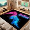 Game Controller Theme Crystal Velvet Floor Rug Personalized Custom Name Text Warm Carpet Home Decoration