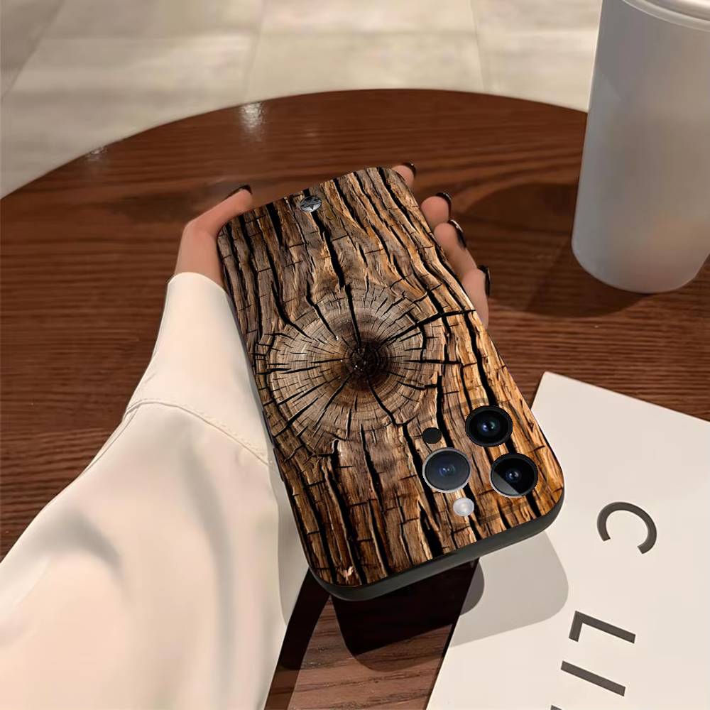 Natural Wood Phone Case for iPhone 17,16,15,14,13,12,11,Pro,X,Xs,Max,Plus Shockproof Cover