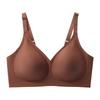 Jelly Glue Underwear Women's Seamless European And American Large Size Big Breasts Bra Gathered Breast Milk Without Steel Ring Bra
