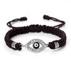 Cross-Border Alloy Bamboo Evil Eye Bracelet: Starry Eyed Woven Couple Bow Design