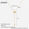 Hot Sale Diamond-encrusted Octagram Stainless Steel Y-Chain Plated 18K Gold Waterproof Necklace Light Luxury Premium Accessories Women