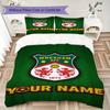 Custom Name Wrexham AFC Pattern Bedding uilt Set uilt Cover Pillowcase Home Decoration Birthday Gift (1*duvet cover+2*pillowcase without core)