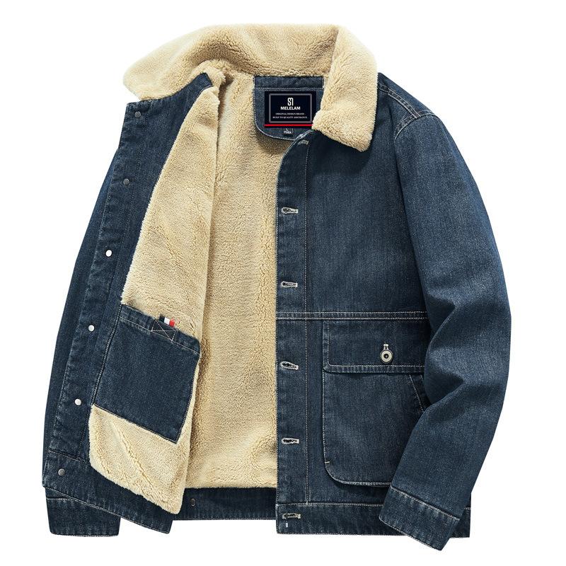 Giacca da uomo in denim imbottita in cotone Giacca da uomo invernale nuova Ins trendy tooling top casual abbigliamento da uomo