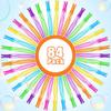 Bubble Wands, 84 Pcs Bubble Wands Bulk In 6 Colors Bubble Party Favors for,Summer Toys, Indoor Outdoor Activity, Themed Birthda