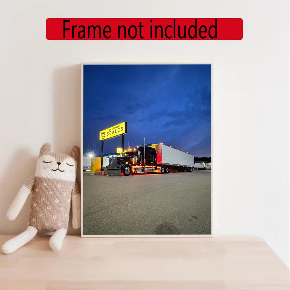 Kenworth 5D Diy Diamond Painting Round Diamond Diy Frameless Holiday Artwork Suitable For Home Office Wall Decoration