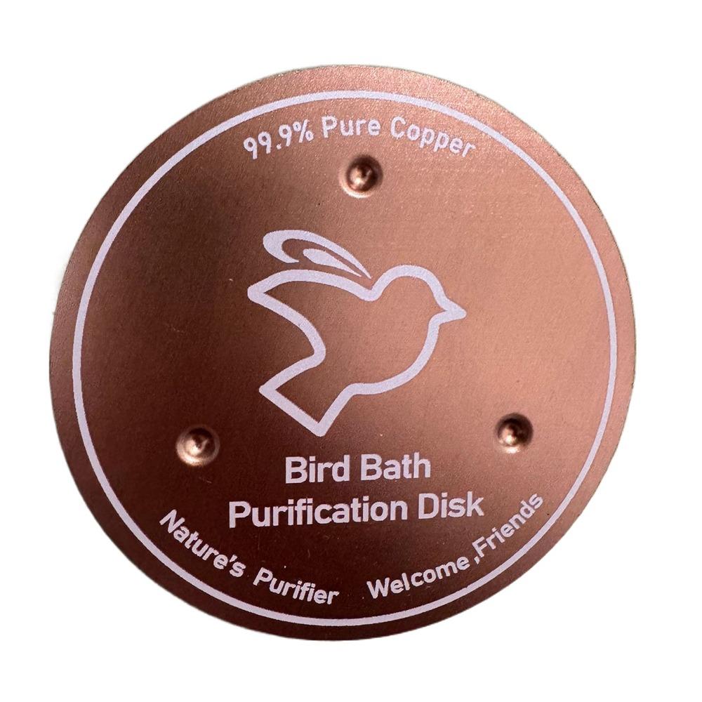 Triple-Point Support Bird Bath Copper Disk Universal Copper Purifier Plate  for Garden Fountain