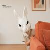 Eco-friendly Soft Latex Masque Rabbit Head for Adults, Realistic Bunny Hood, Breathable Stage Performance Halloween Animal Costume Carnival