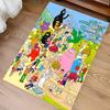 1pc Barbapapa1 Print Area Rug - Soft, Washable Non-Slip Indoor Mat for Office Chairs, Living Room, Home Office Decorative Rug