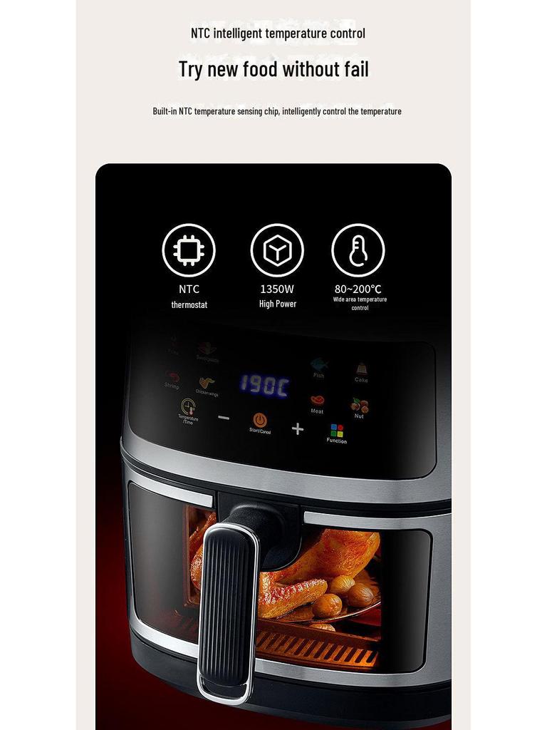 8L Multifunctional Smart Air Fryer - Large Capacity Electric Oven Household Fryer