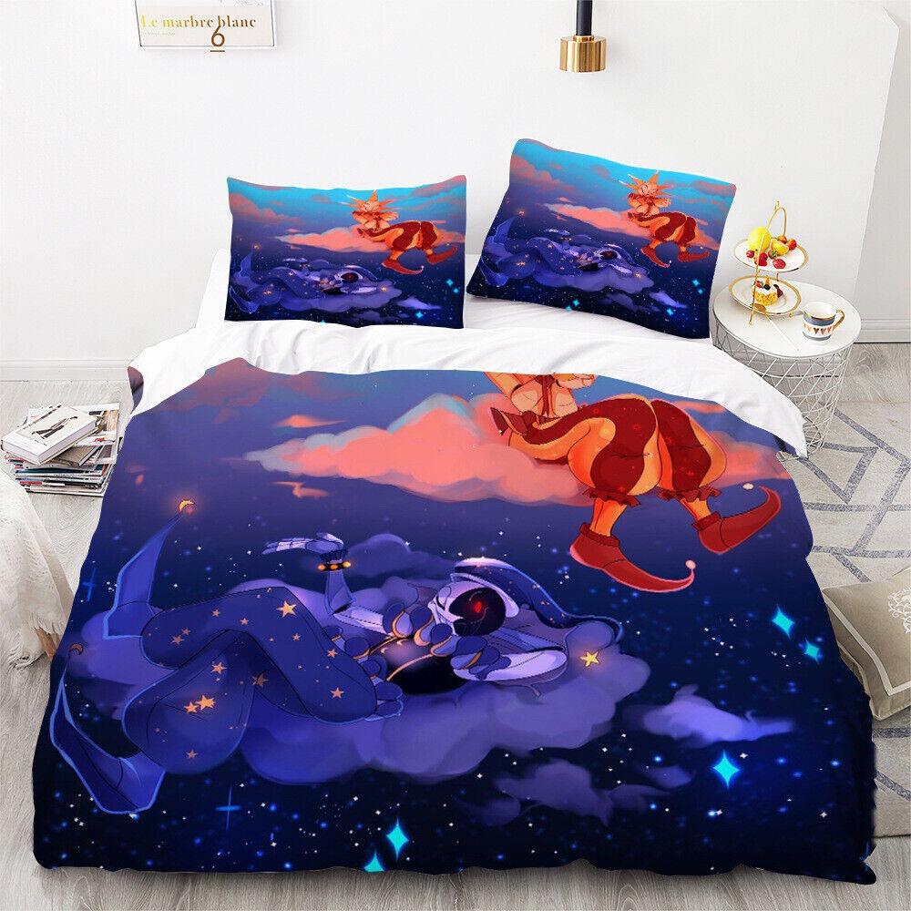Cartoon Sundrop Moondrop Duvet Cover Pillowcase Bedding Set Kids Boy Bedroom Decoration Gift Single Double Large Size