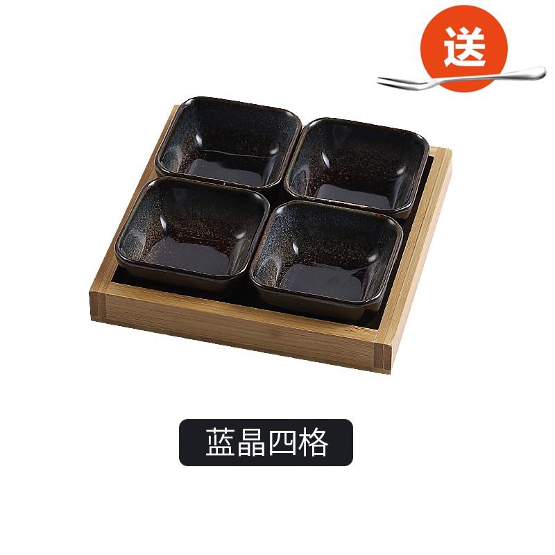 Kreativní keramická mřížková mísa na ovoce, talíř na svačinu, servírovací tác, japonská malá miska s podnosem, domácí stolní tác na sušené ovoce a svačiny