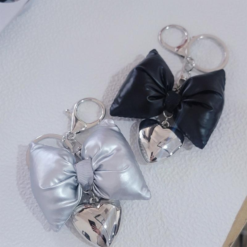 Bowknot Heart Cellphone Strap Colorful Phone Charm Detachable Bow Knots Phone Lanyard Handmade Pendant for Wallet Bag
