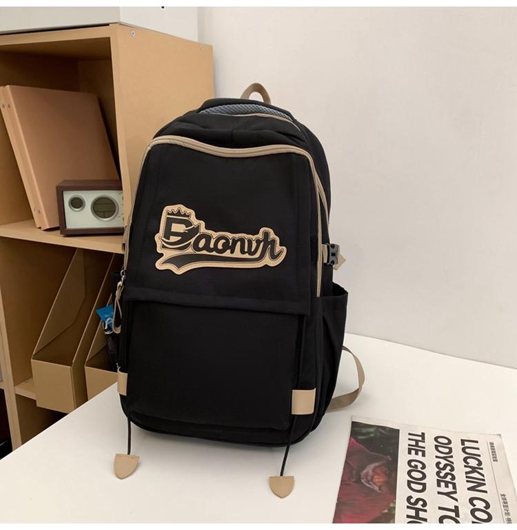 Рюкзак для путешествий большой емкости для старшеклассников ретро-колледжа белый — фото 17