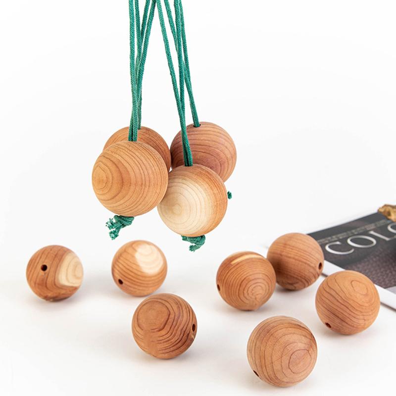 Cedarwood Balls For Home Decor Moisture-Proof Breathable Fragrance Accessories Wardrobe Cedarwood Beads 1Pc