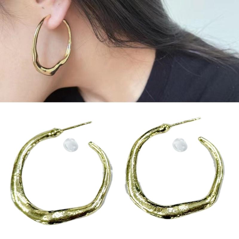 Stylish Hoop Earrings Accessory Fashionable Circle Earrings for Weddings Parties Stylish Big Hoop Earring Charm