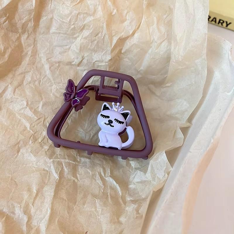 Матовые мультяшные заколки для волос с животными Женские милые металлические мини-заколки для волос Корейские полые зажимы-крабы Акула Аксессуары для волос для девочек