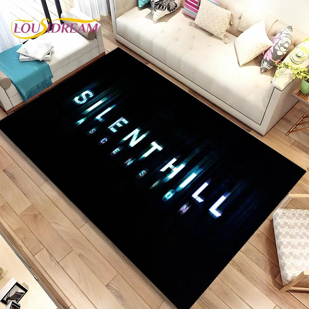 Teppich mit Horrorfilmspielen von Silent Hill, Teppich für Wohnzimmer, Schlafzimmer, Sofa, Fußmatte, Dekoration, rutschfeste Bodenmatte für Kinder