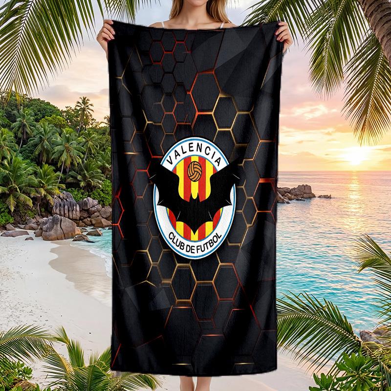 Valencia FC print Quick Dry Beach Towel Microfiber Absorbent Portable Travel Swimming Towel