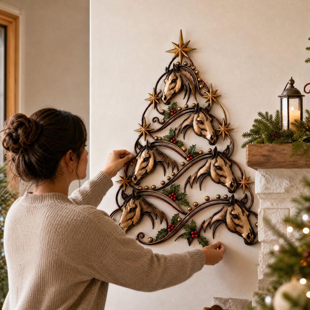 2D Flat Christmas Wall Decor, Holiday Wall for Indoor Home Decoration