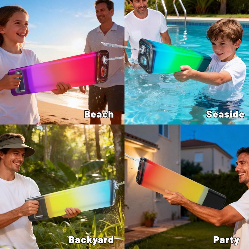 Water Play Product Integrated power Supply 3.7V Rapid Refill Design 32Ft sprinkle Distance