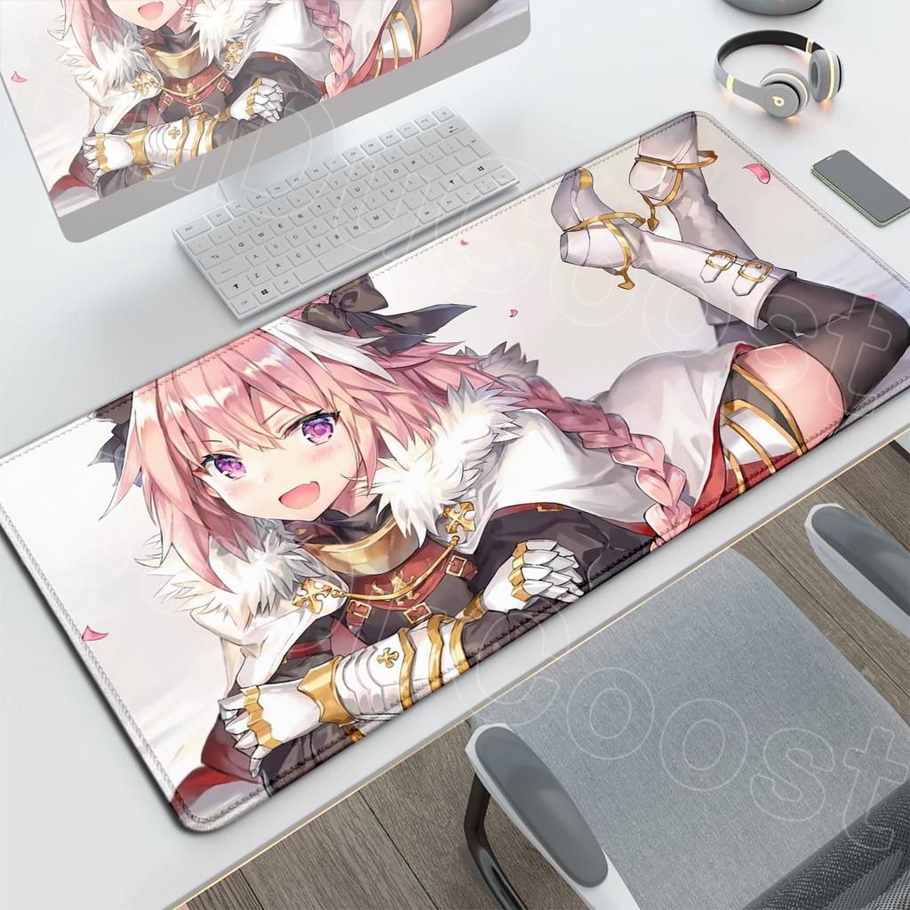 Non-slip Rubber Base Desktop Carpet Large Laptop Decoration Keyboard Mat XXL Kawaii Girl Astolfo Mouse Pad PC Gaming Accessories