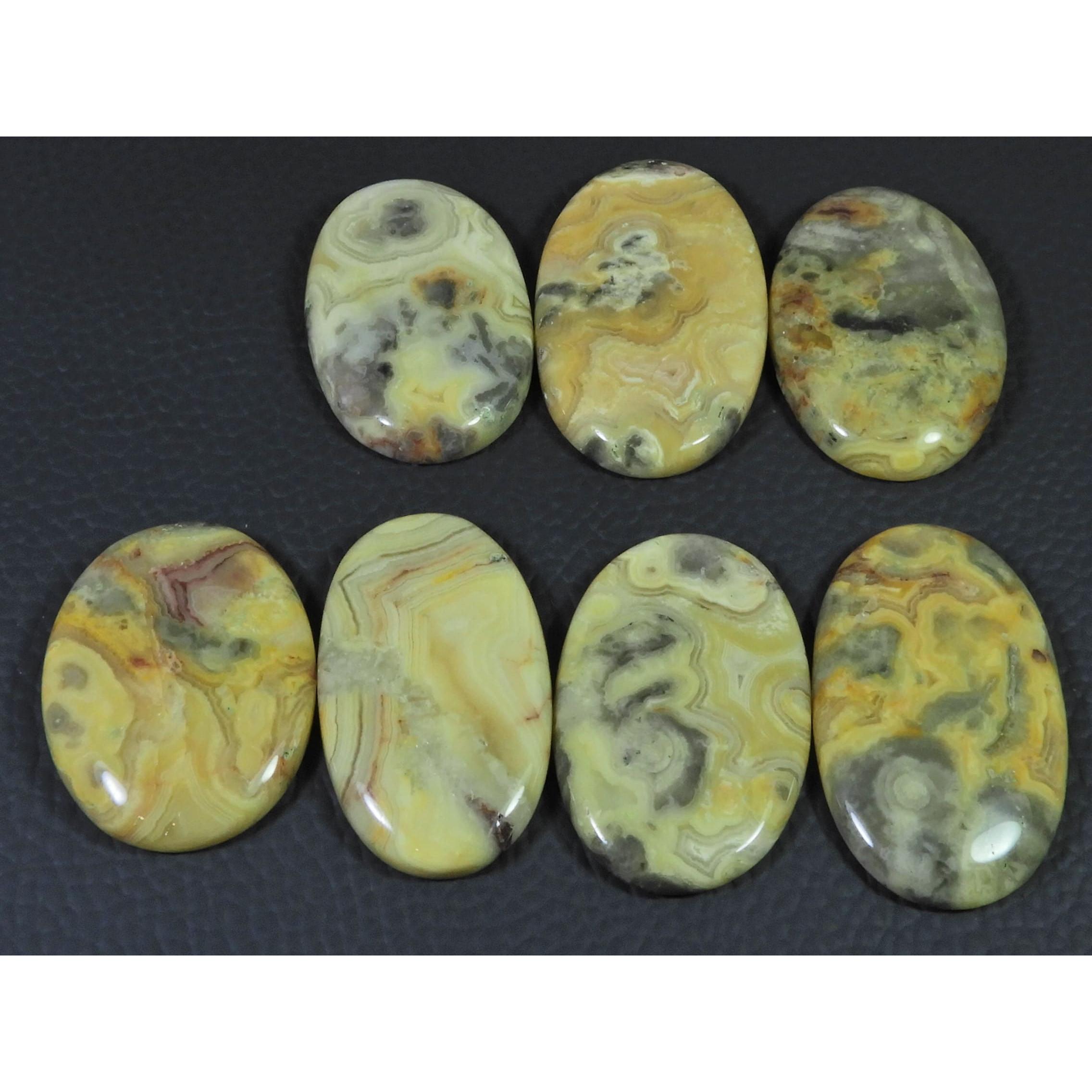 274Cts. Natural Australian Crazy Lace Agate Oval Cabochon Gemstone 07Pcs Lot C-1191