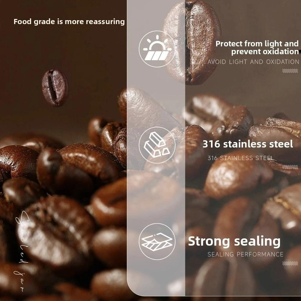 Feuchtigkeitsdichter Vakuum-Kaffeevorratsbehälter 316 Edelstahl Lichtdichte Teedose Gewürz
