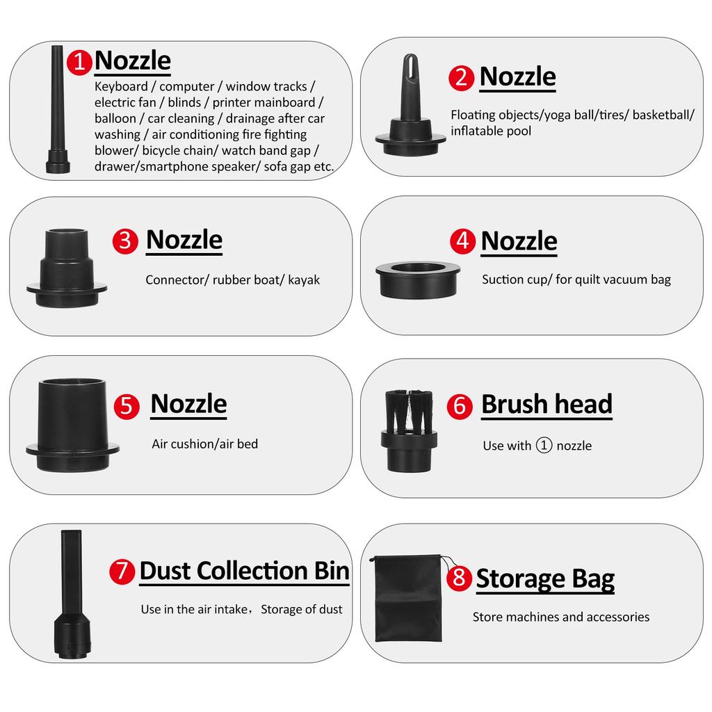 100W 7500mAh Electric Air Dusters Cleaner Electric Air Duster Compressed-Air-Duster--Cleaner With Digital Screen Brush Motor