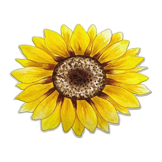 

Коврик для пола Двустороннее нескользящее основание Мягкий флок Имитация кашемира Коврик для двери Дизайн 3D Подсолнух Кухонный абсорбирующий коврик 60cm A