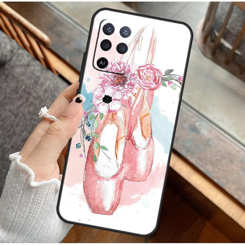 Ballet Ballerina Dancer Phone Case For Oppo A16 A76 A78 A96 A58 A18 A38 A98 A17 A77 A80 A40 A60 A74 A94 A54 A15 A57S