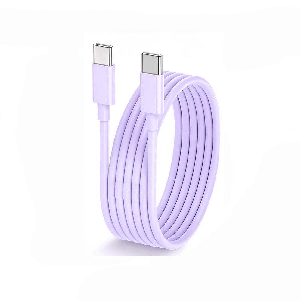 

USB C to Type C Multi Color Cable PD Fast Charging Data Cable For phone15 15Pro Huawei Samsung Xiaomi Type C Data Line 1M 2M 3M 1M 1PCS фиолетовый